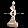Handmade abstract stone man and woman embrace sculpture love wedding couple statue